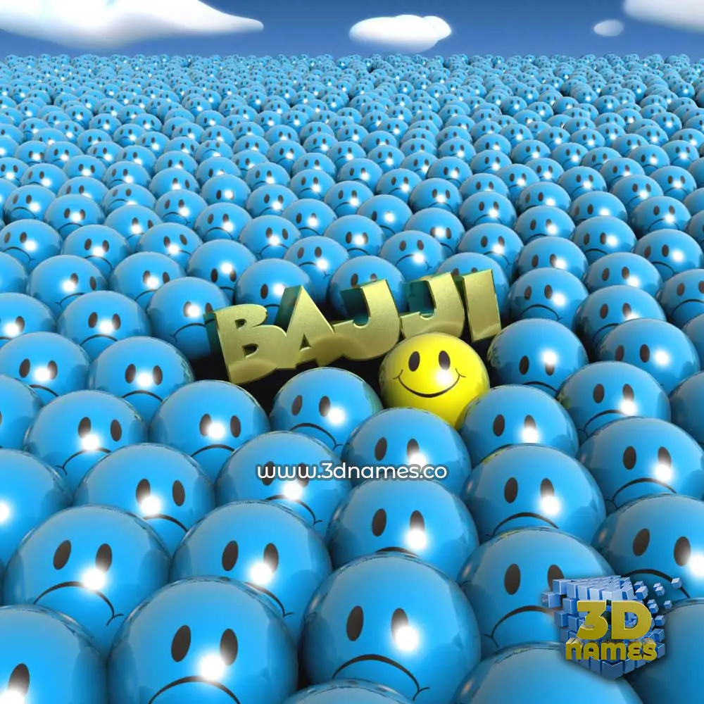 bajji in Special Smileys style - 3D name wallpaper