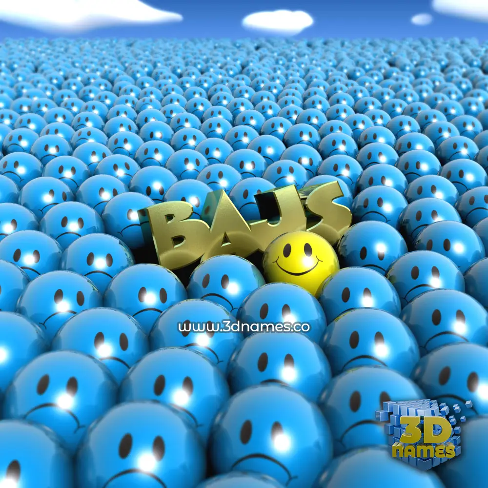 bajs in Special Smileys style - 3D name wallpaper