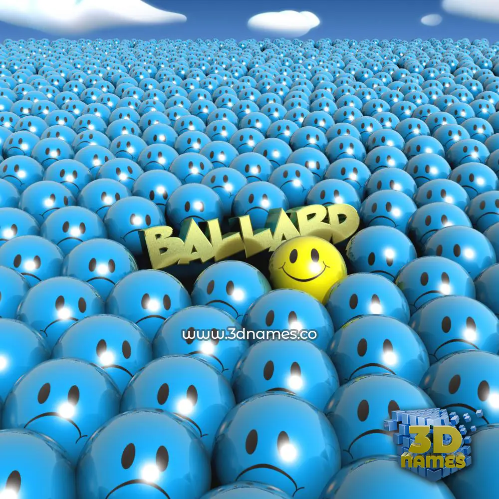 ballard in Special Smileys style - 3D name wallpaper