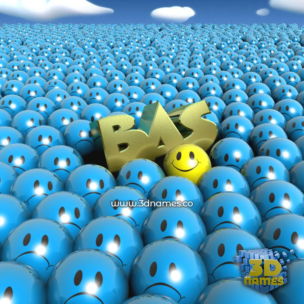 bas in Special Smileys style - 3D name wallpaper