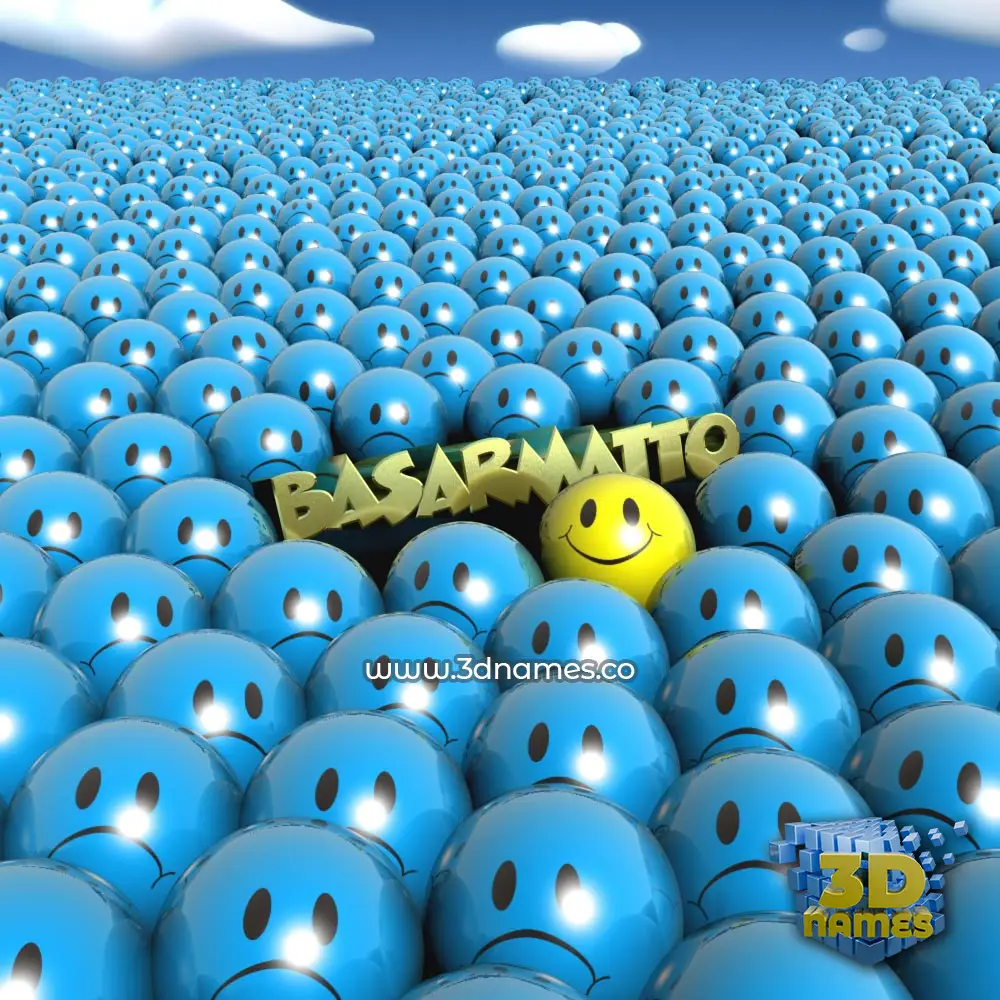basarmatto in Special Smileys style - 3D name wallpaper