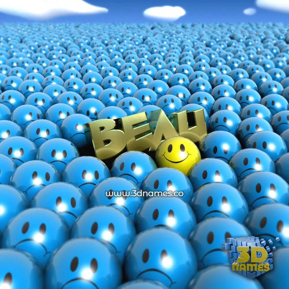 beau in Special Smileys style - 3D name wallpaper