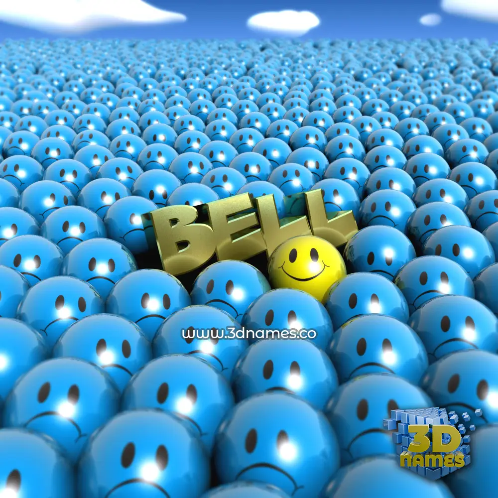 bell in Special Smileys style - 3D name wallpaper