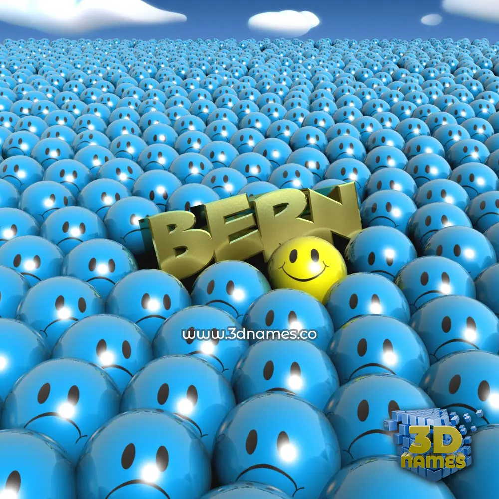 bern in Special Smileys style - 3D name wallpaper
