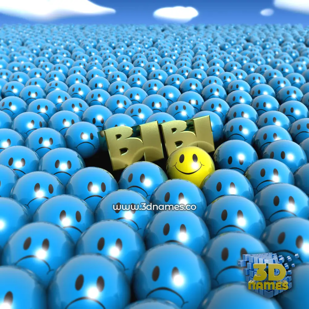 bibi in Special Smileys style - 3D name wallpaper