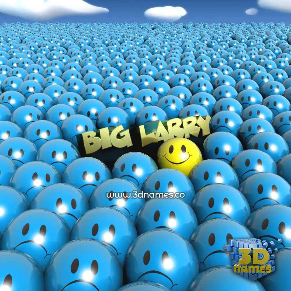 big larry in Special Smileys style - 3D name wallpaper