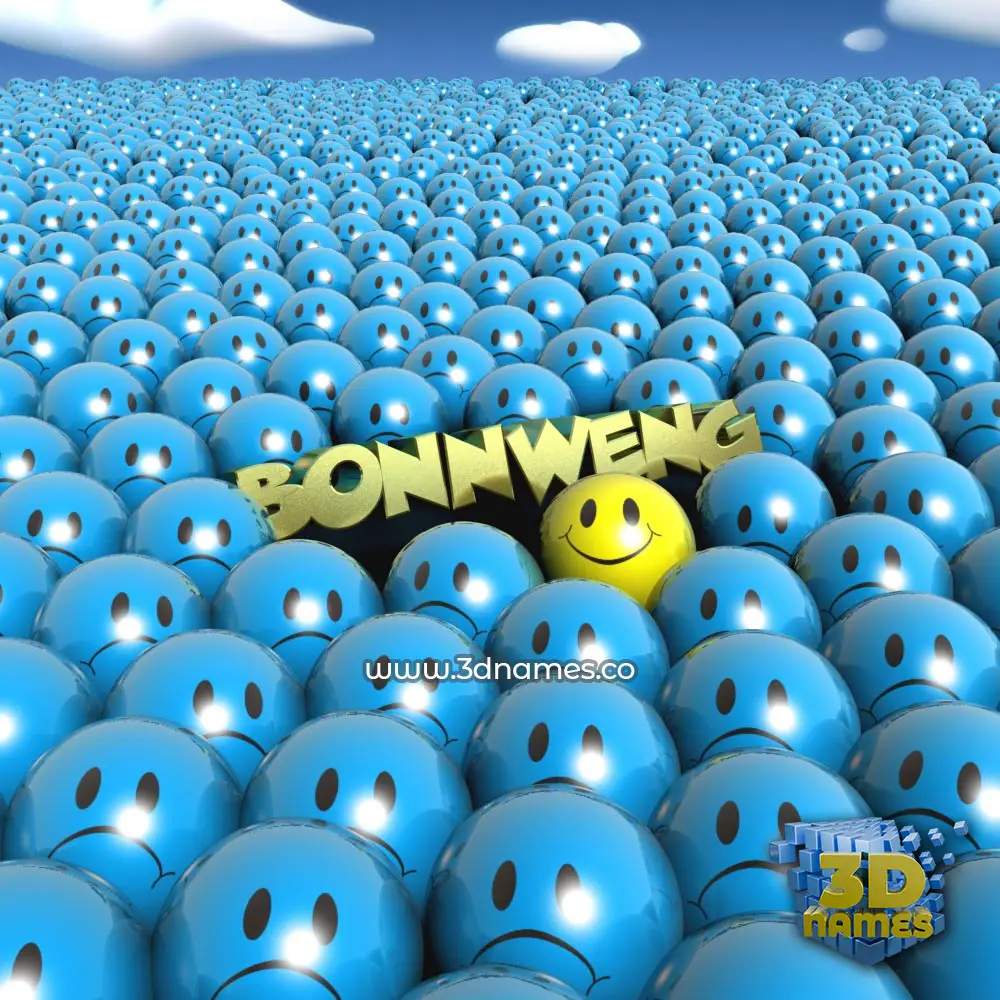 bonnweng in Special Smileys style - 3D name wallpaper