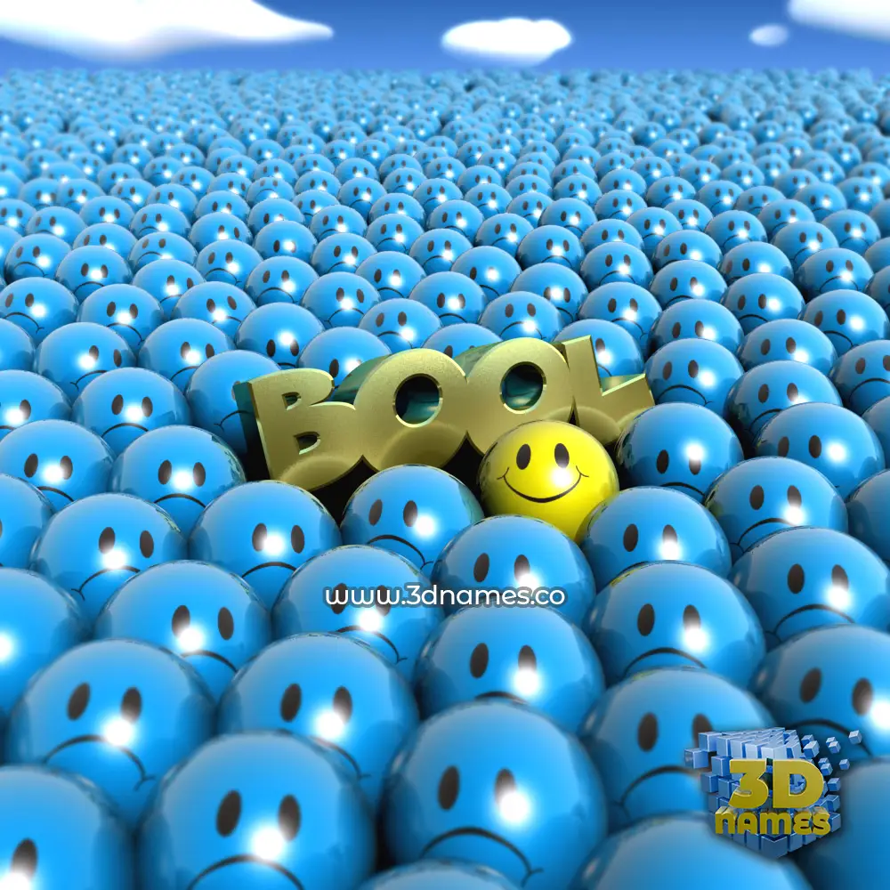 bool in Special Smileys style - 3D name wallpaper