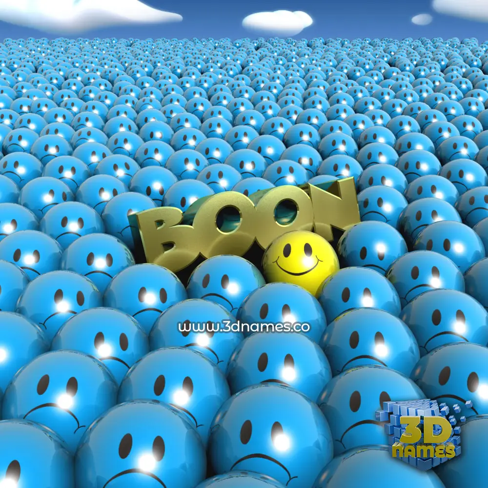 boon in Special Smileys style - 3D name wallpaper