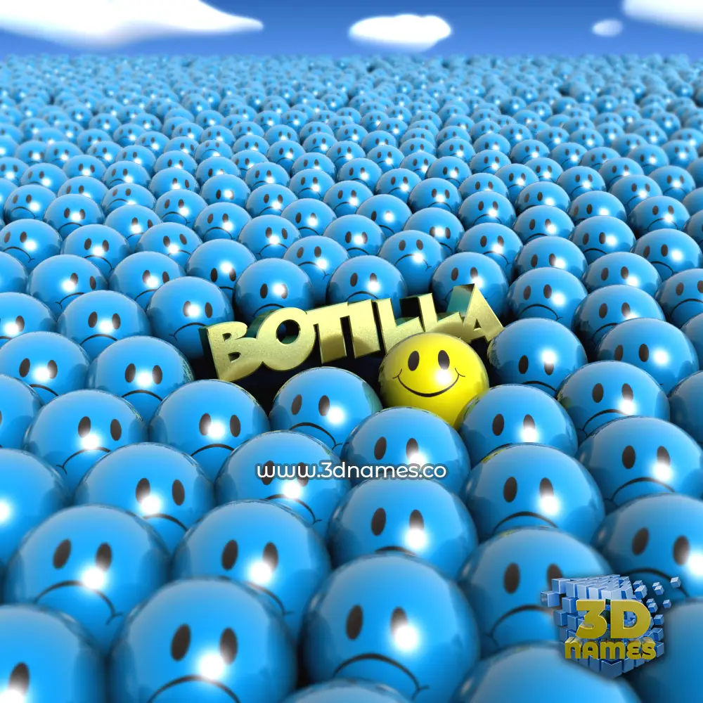 botilla in Special Smileys style - 3D name wallpaper