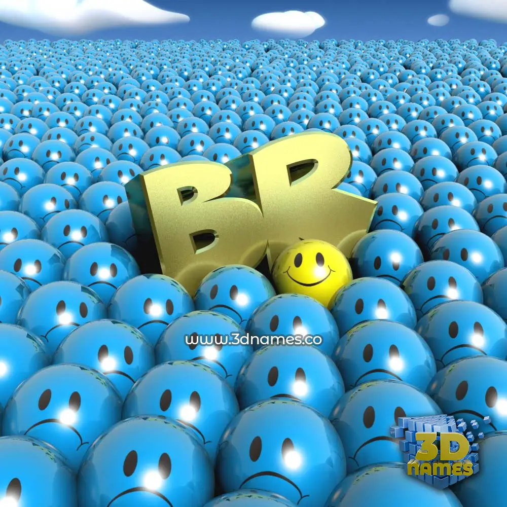 br in Special Smileys style - 3D name wallpaper