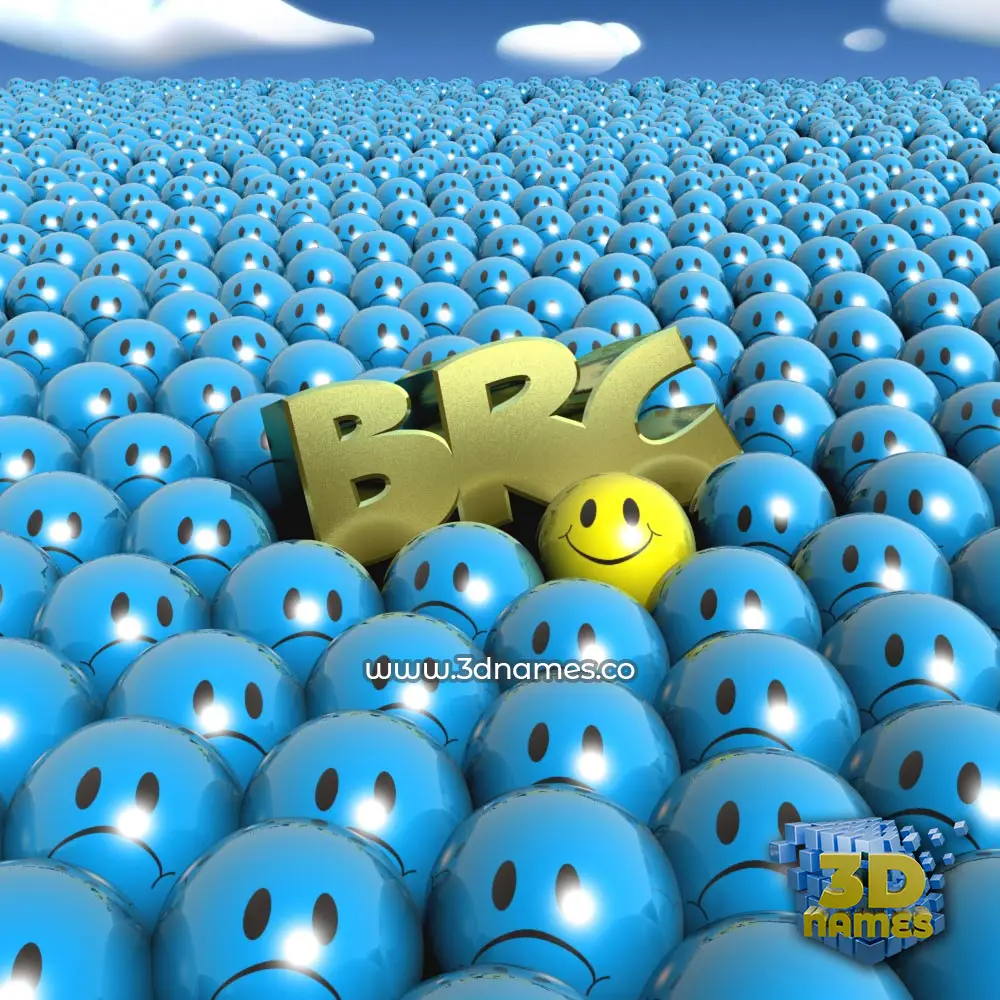 brc in Special Smileys style - 3D name wallpaper