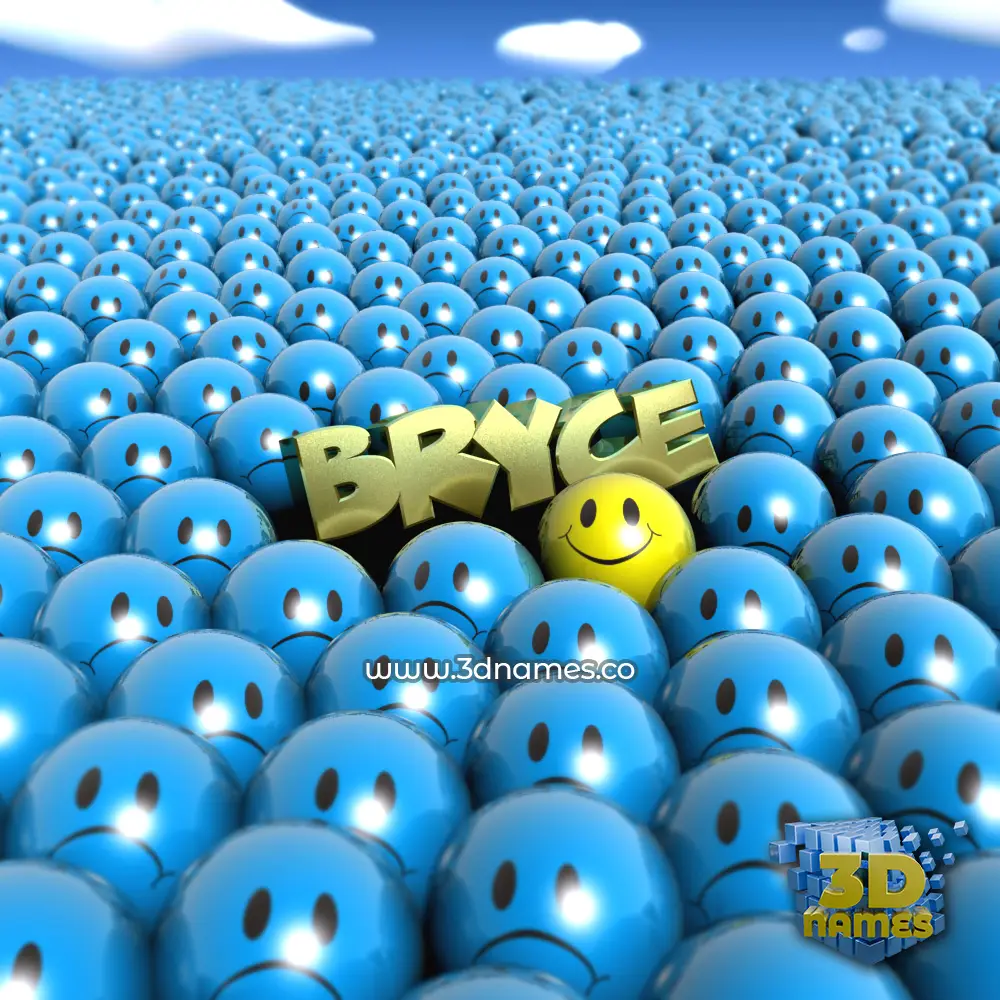 bryce in Special Smileys style - 3D name wallpaper