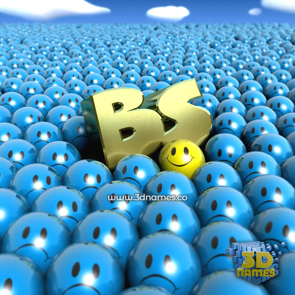 bs in Special Smileys style - 3D name wallpaper
