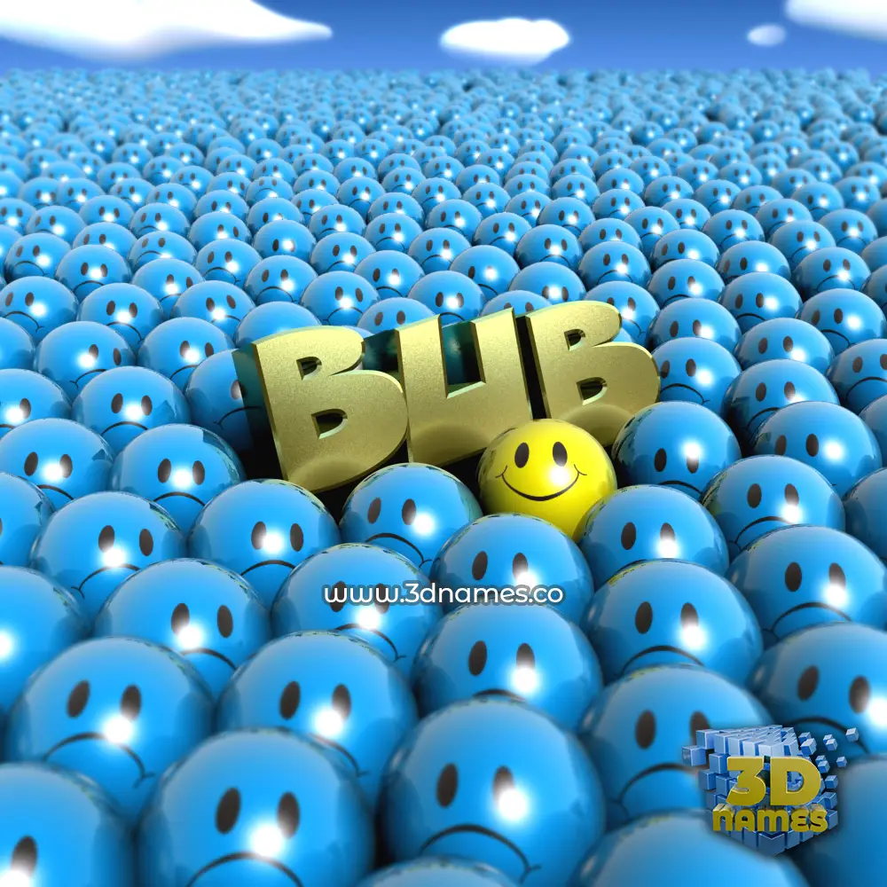 bub in Special Smileys style - 3D name wallpaper