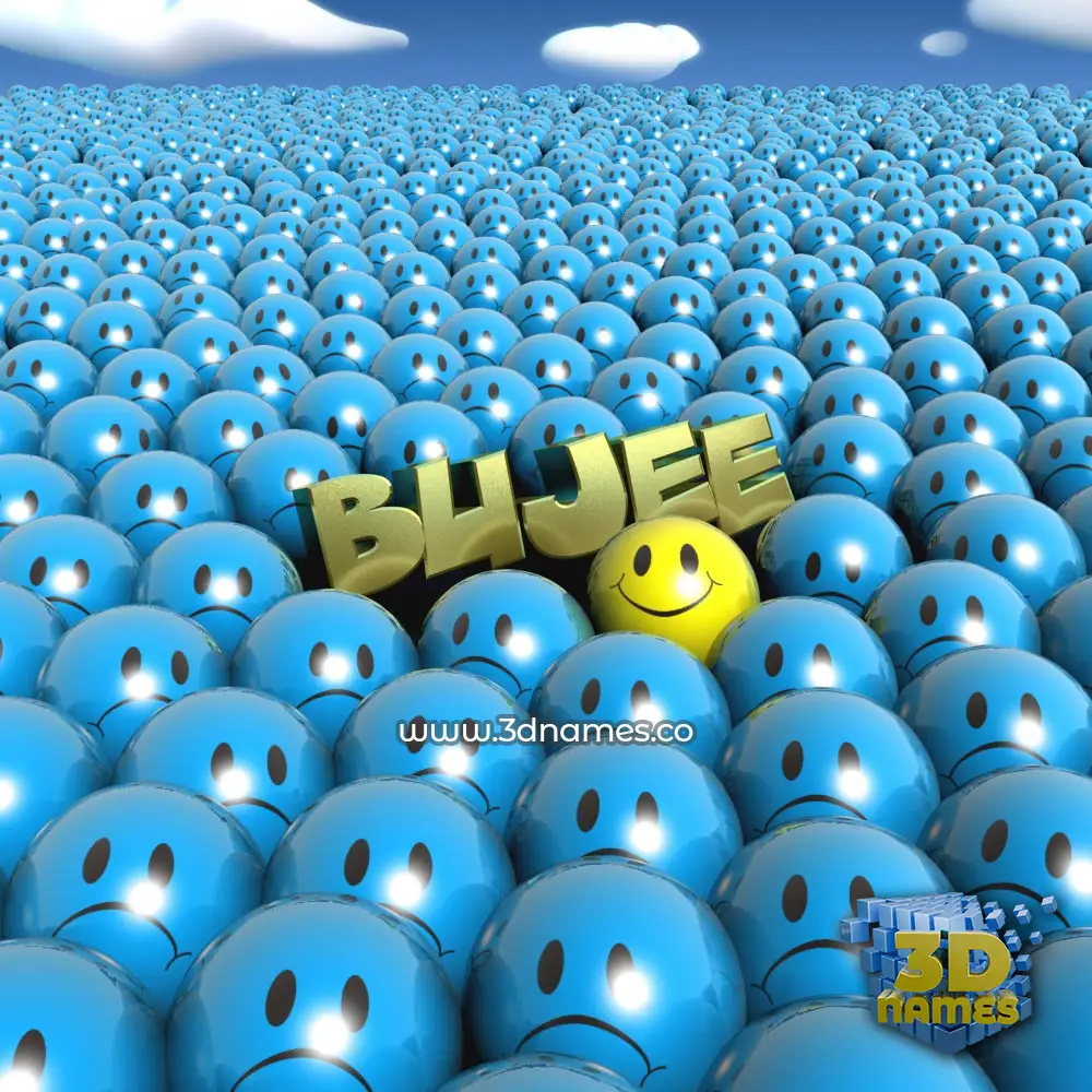 bujee in Special Smileys style - 3D name wallpaper