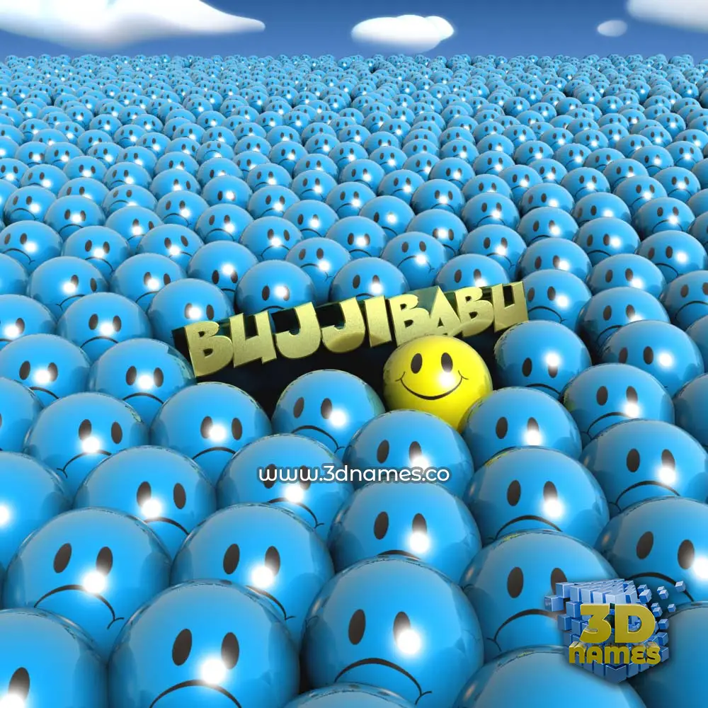 bujjibabu in Special Smileys style - 3D name wallpaper