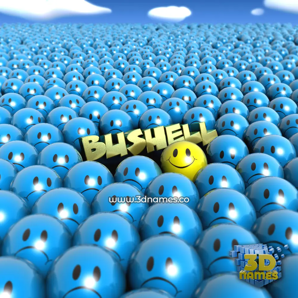 bushell in Special Smileys style - 3D name wallpaper