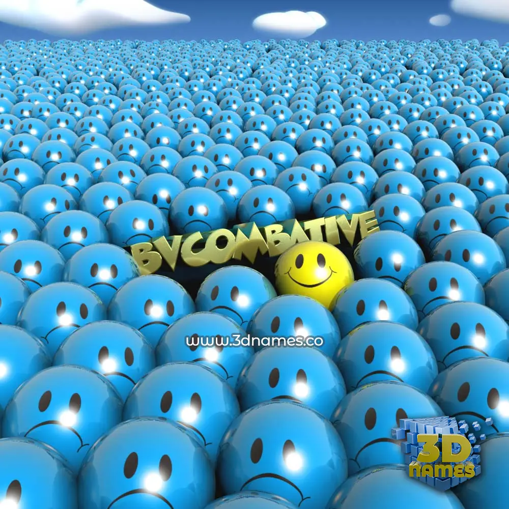 bvcombative in Special Smileys style - 3D name wallpaper