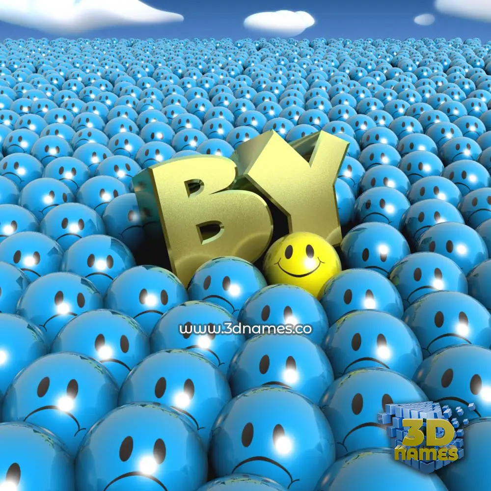 by in Special Smileys style - 3D name wallpaper