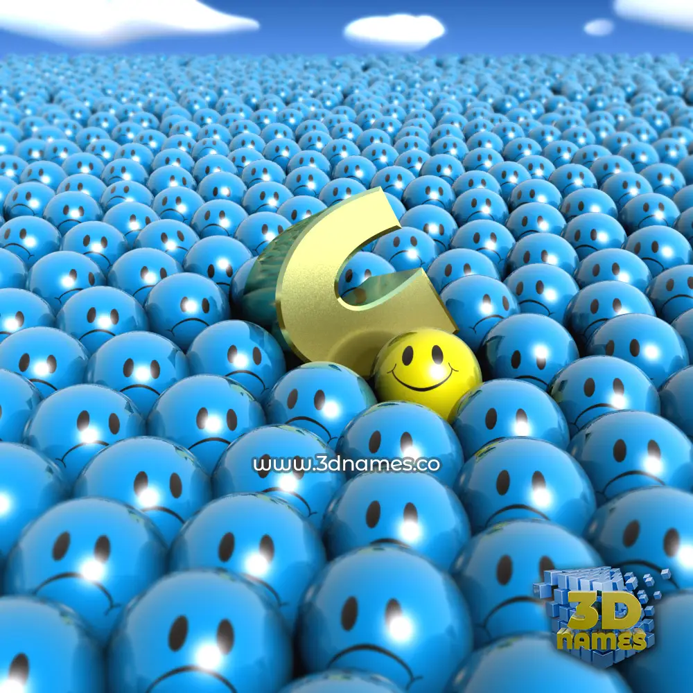 c in Special Smileys style - 3D name wallpaper