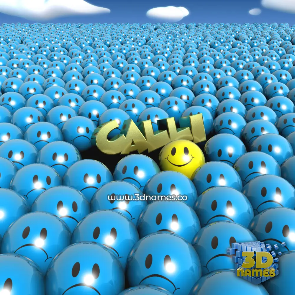 calli in Special Smileys style - 3D name wallpaper