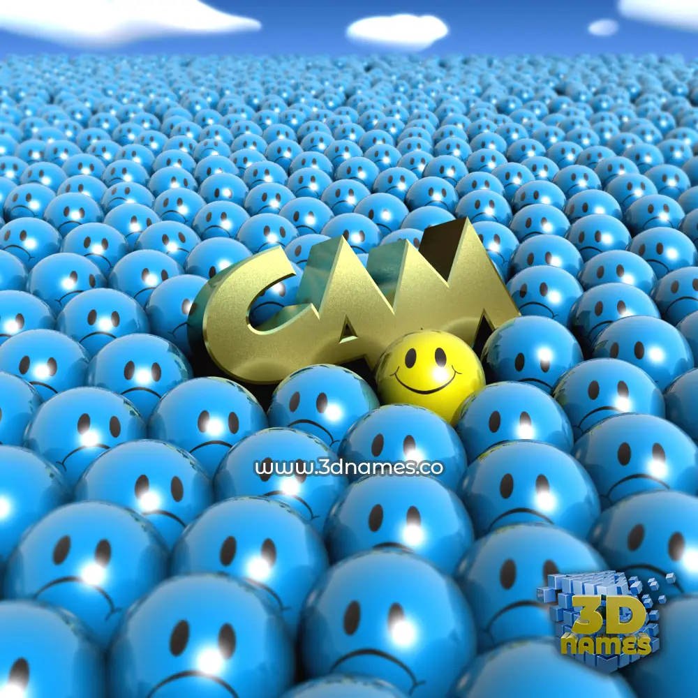 cam in Special Smileys style - 3D name wallpaper