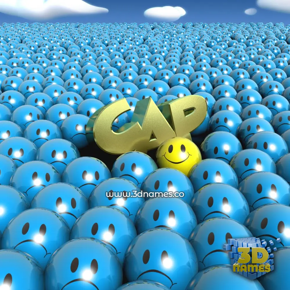cap in Special Smileys style - 3D name wallpaper