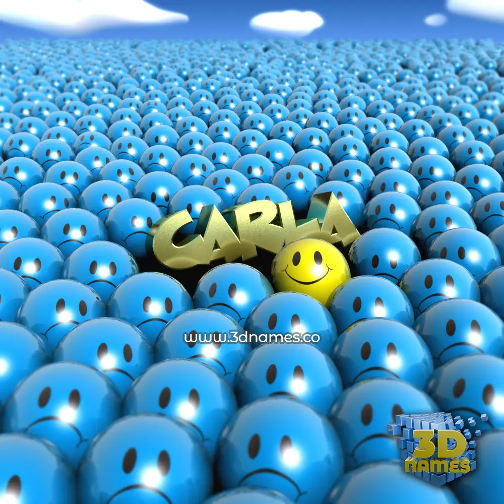 carla in Special Smileys style - 3D name wallpaper