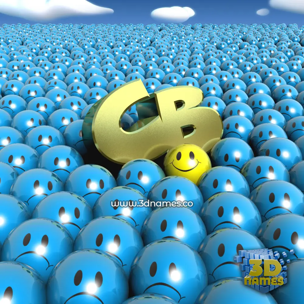 cb in Special Smileys style - 3D name wallpaper