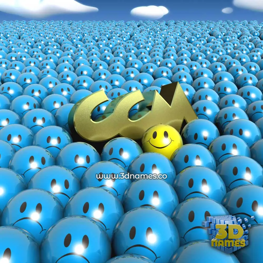 ccm in Special Smileys style - 3D name wallpaper