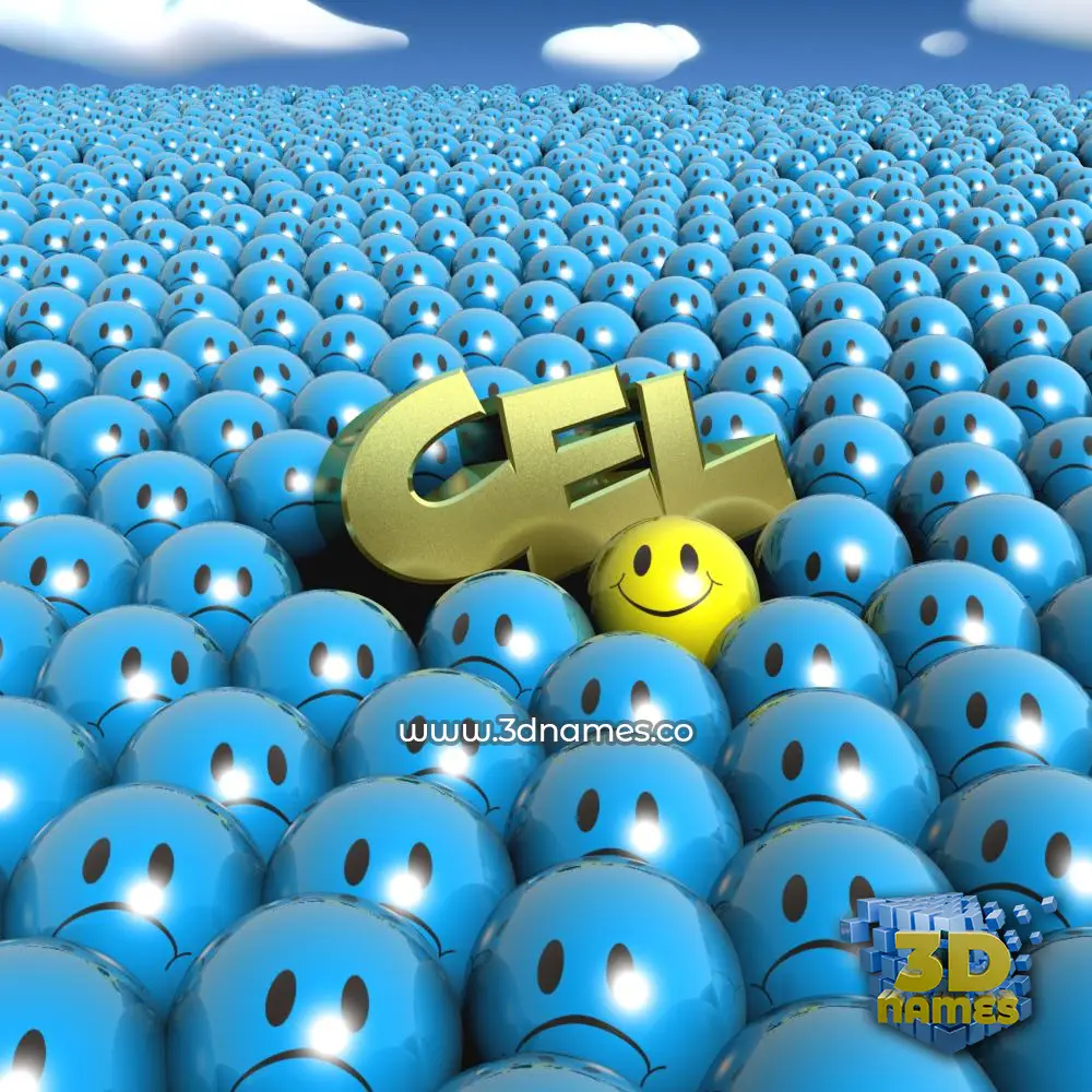 cel in Special Smileys style - 3D name wallpaper