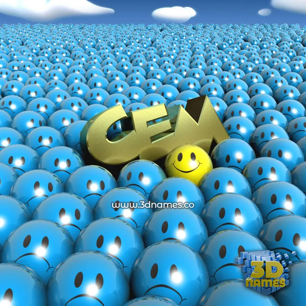 cem in Special Smileys style - 3D name wallpaper