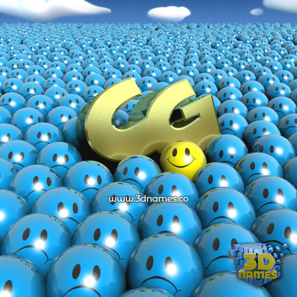 cg in Special Smileys style - 3D name wallpaper