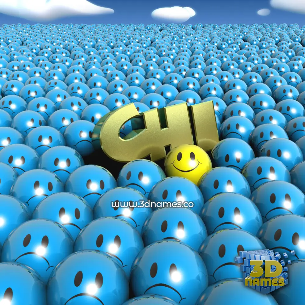 chi in Special Smileys style - 3D name wallpaper