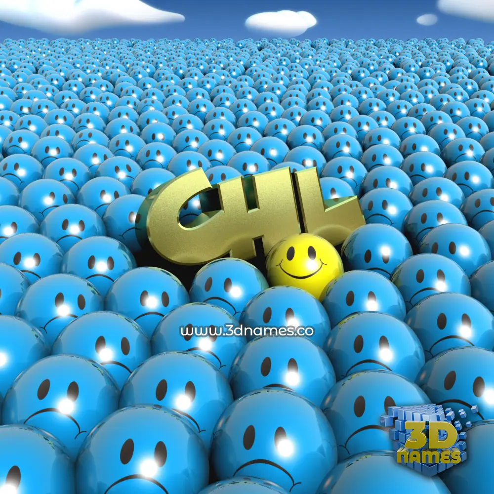 chl in Special Smileys style - 3D name wallpaper