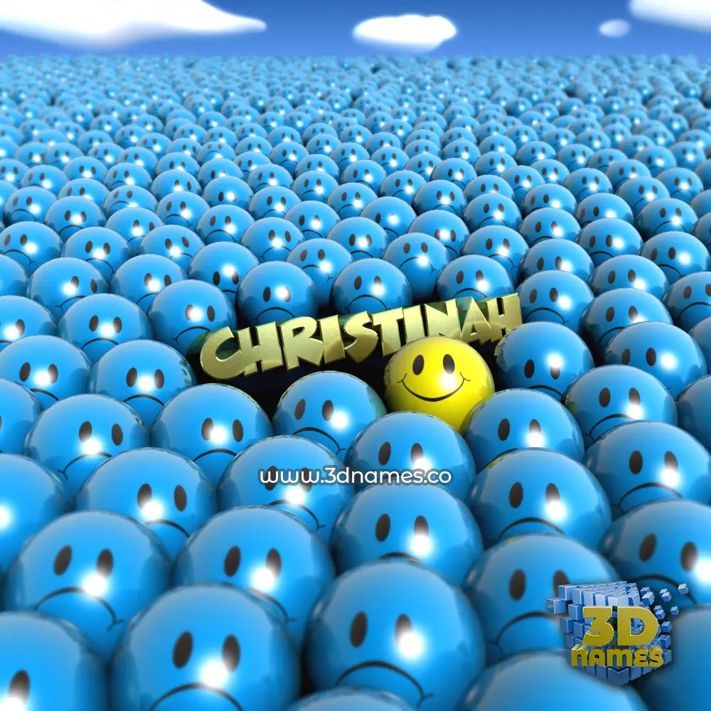 christinah in Special Smileys style - 3D name wallpaper
