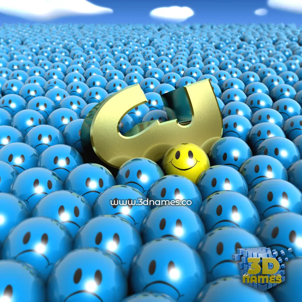 cj in Special Smileys style - 3D name wallpaper