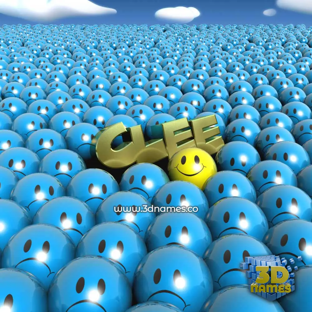 clee in Special Smileys style - 3D name wallpaper