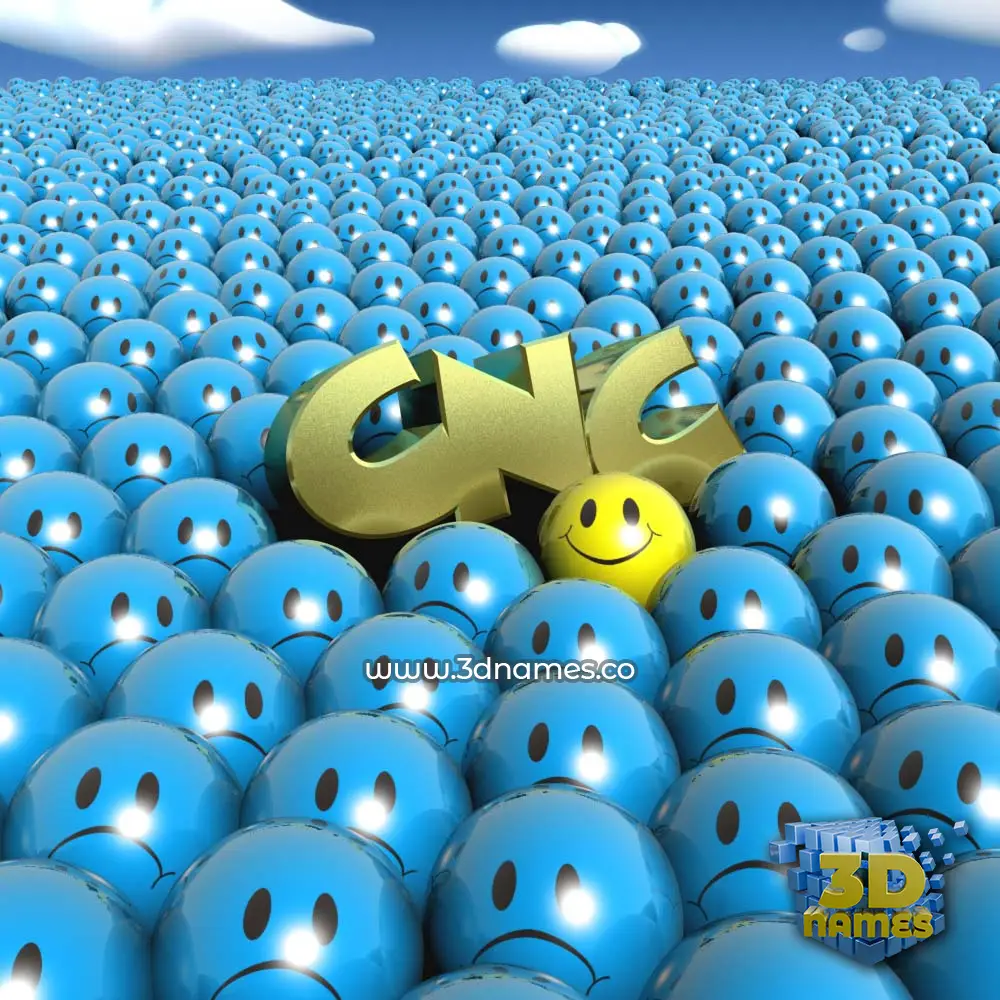 cnc in Special Smileys style - 3D name wallpaper
