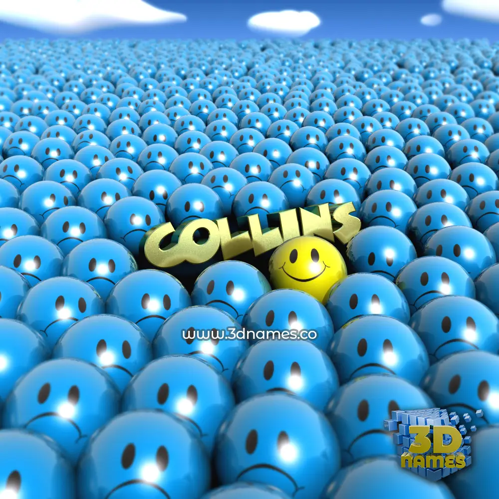 collins in Special Smileys style - 3D name wallpaper