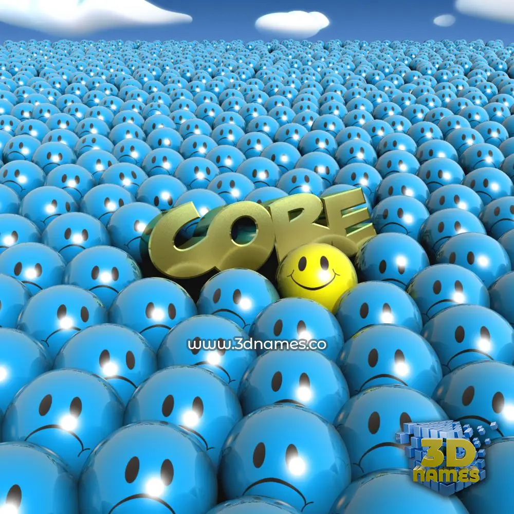 core in Special Smileys style - 3D name wallpaper