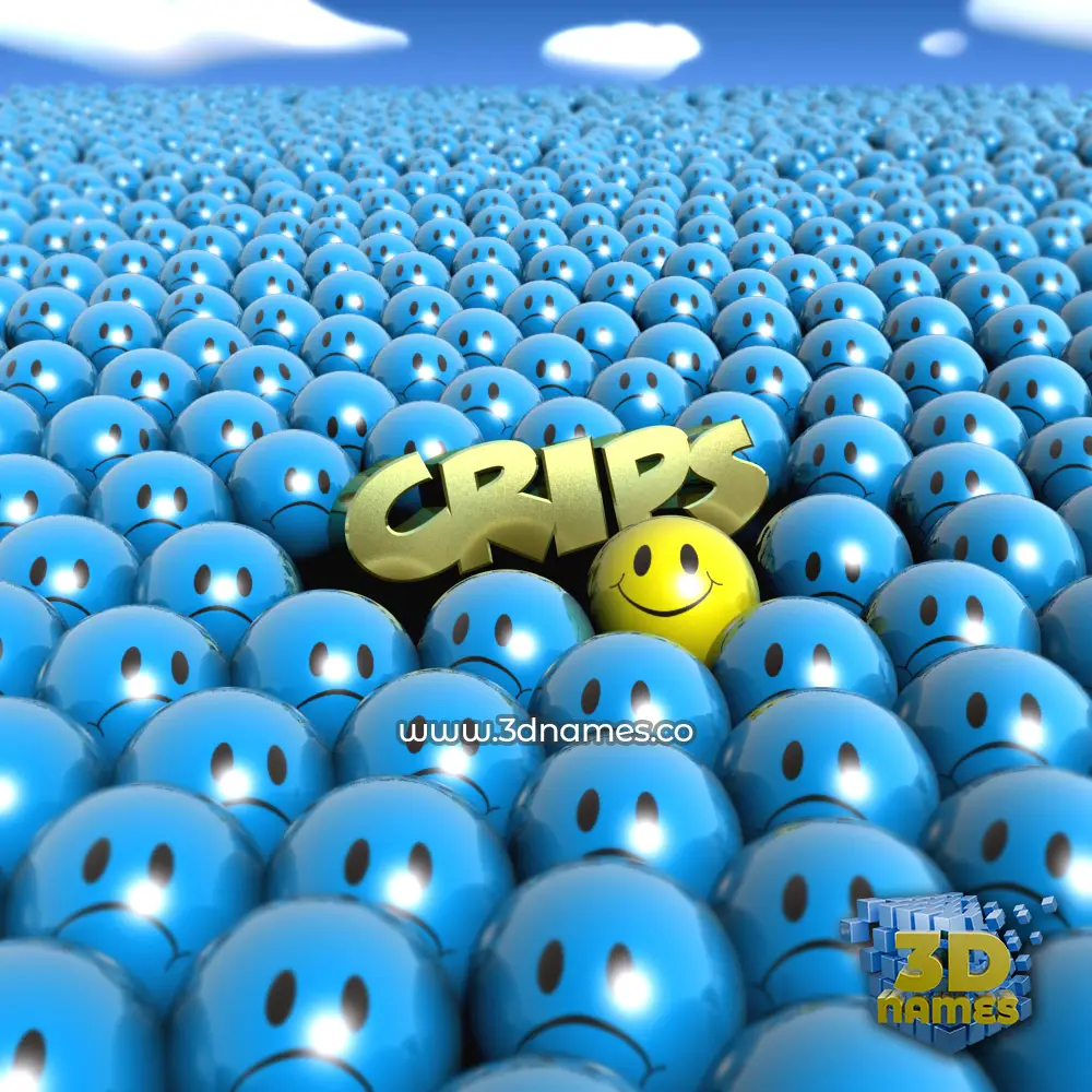 crips in Special Smileys style - 3D name wallpaper