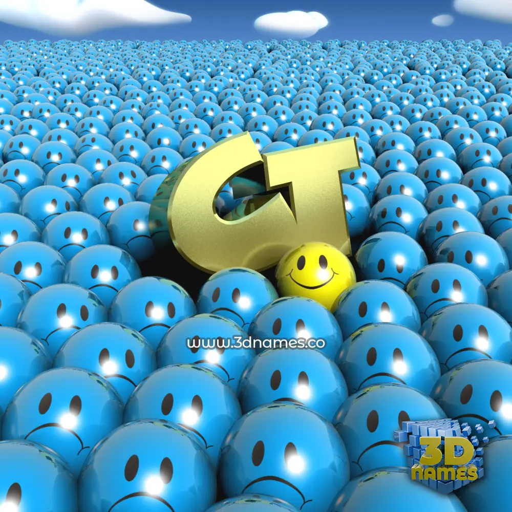 ct in Special Smileys style - 3D name wallpaper