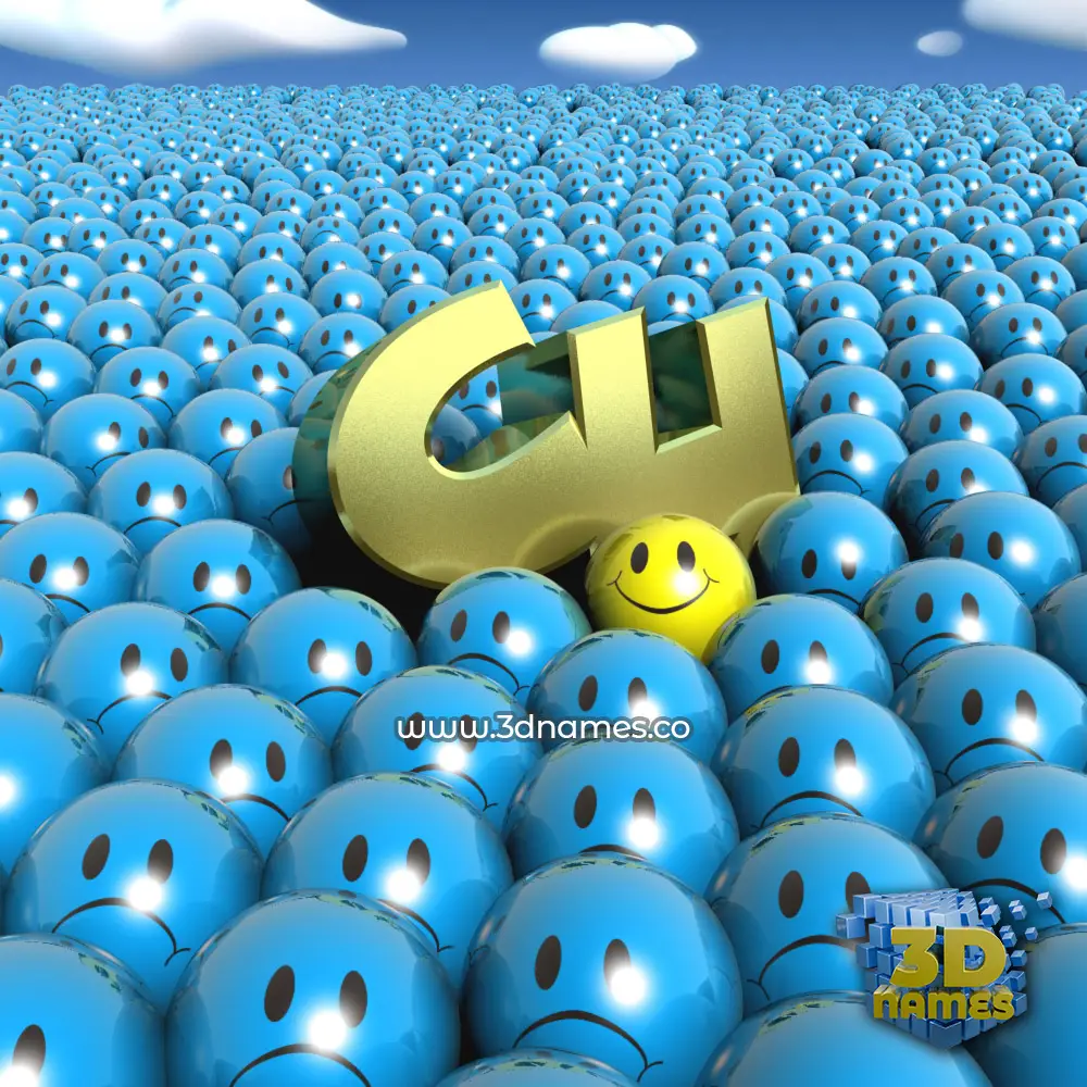 cu in Special Smileys style - 3D name wallpaper