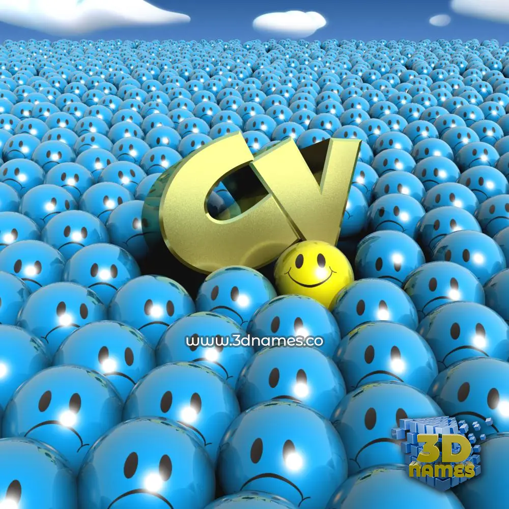 cv in Special Smileys style - 3D name wallpaper