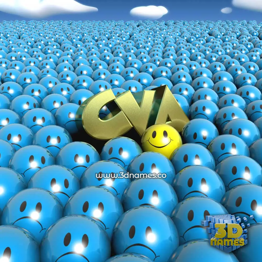 cva in Special Smileys style - 3D name wallpaper