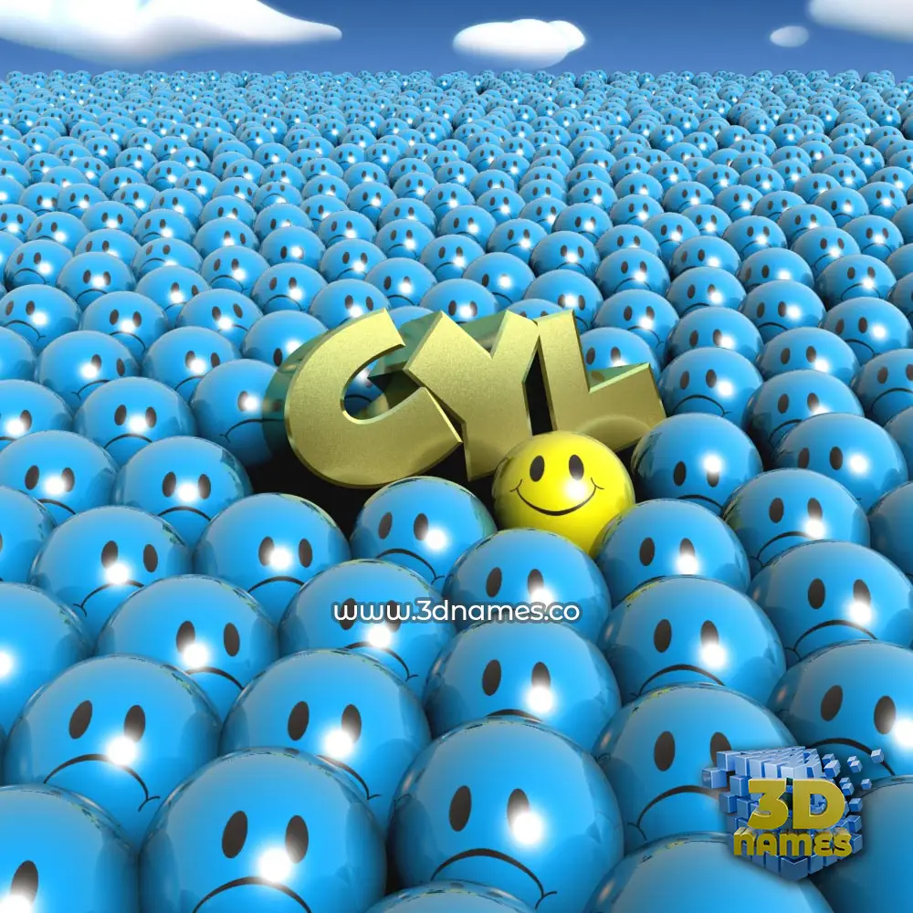 cyl in Special Smileys style - 3D name wallpaper