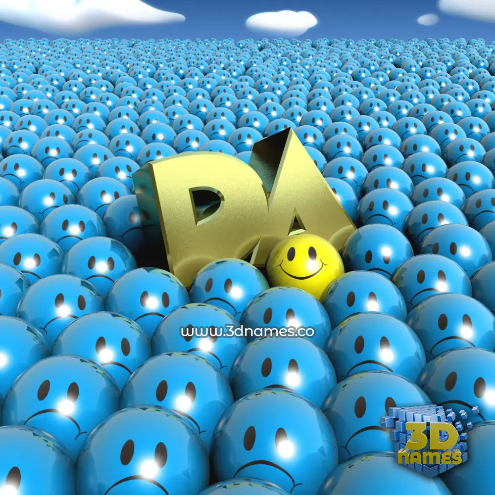da in Special Smileys style - 3D name wallpaper