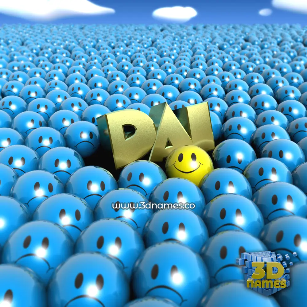dai in Special Smileys style - 3D name wallpaper
